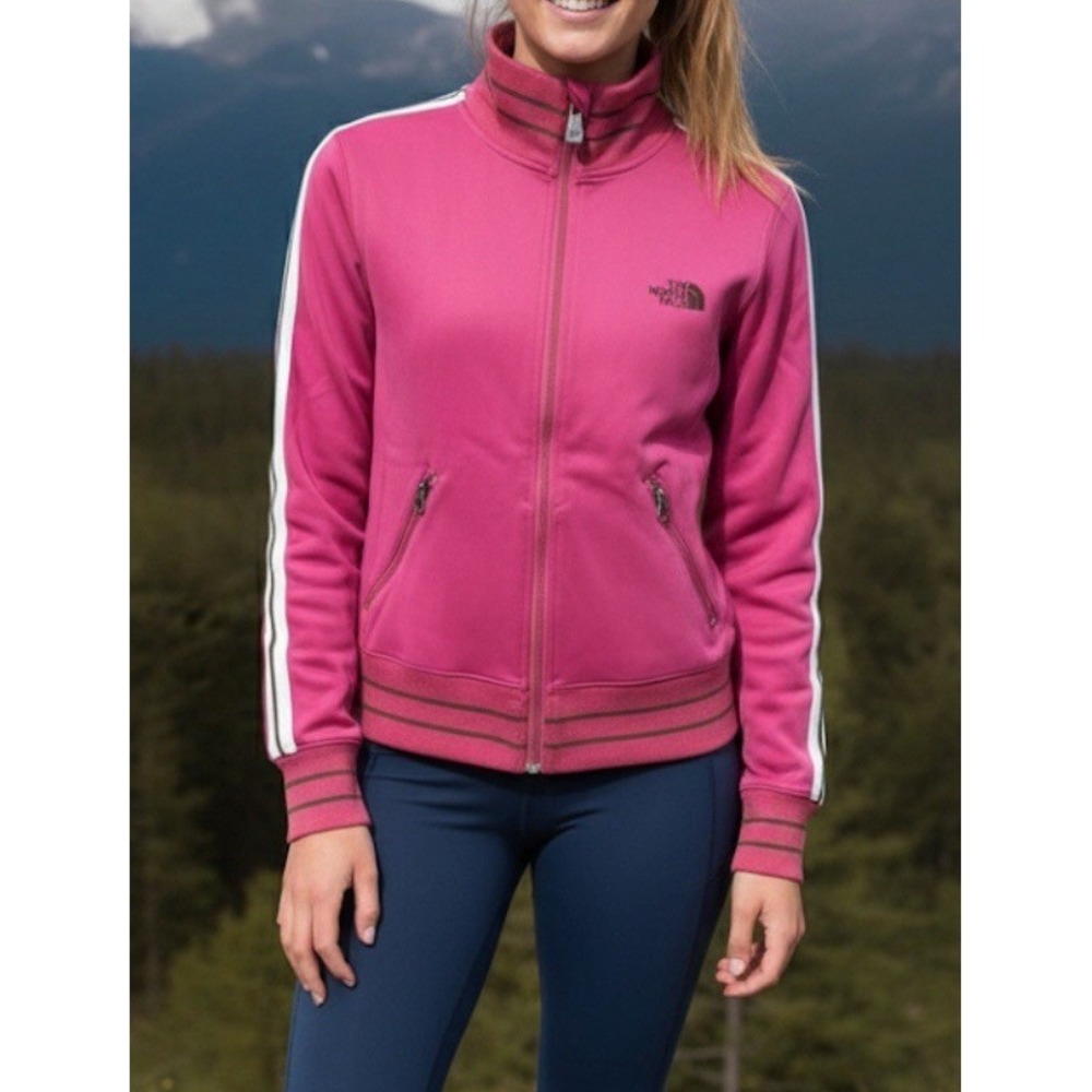 The North Face Track Jacket Women's SZ S Full Zip A5 Series Long Sleeve Pink‎